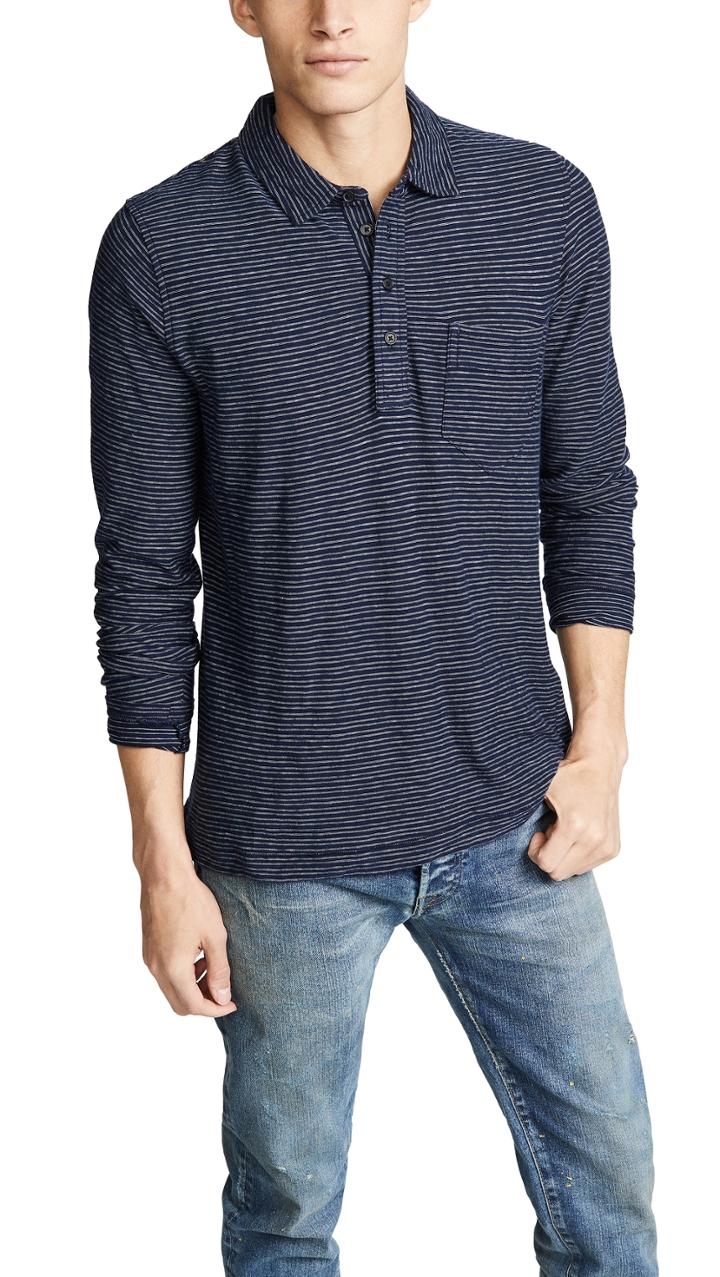 Billy Reid Stripe Polo Shirt