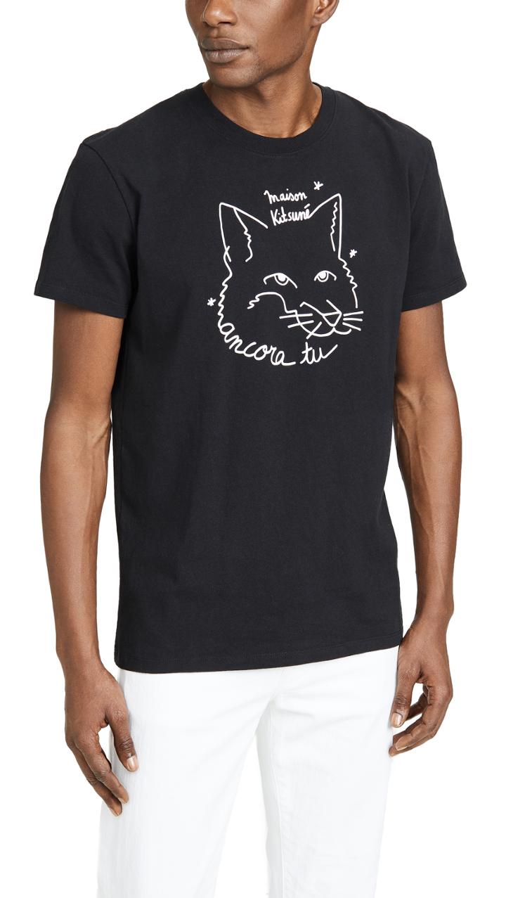 Maison Kitsune Ancora Tu Fox Head T Shirt