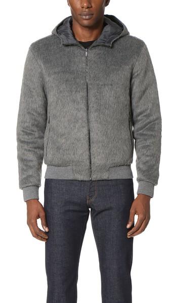 Z Zegna Faux Fur Reversible Hoodie