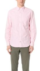 Gitman Vintage Long Sleeve Pink Stripe Oxford Shirt