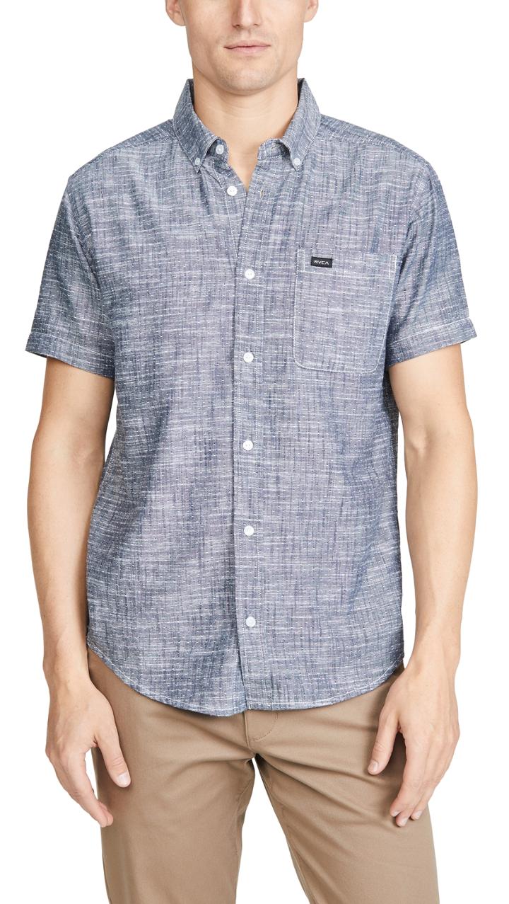 Rvca That Ll Do Dobby Button Down Shirt