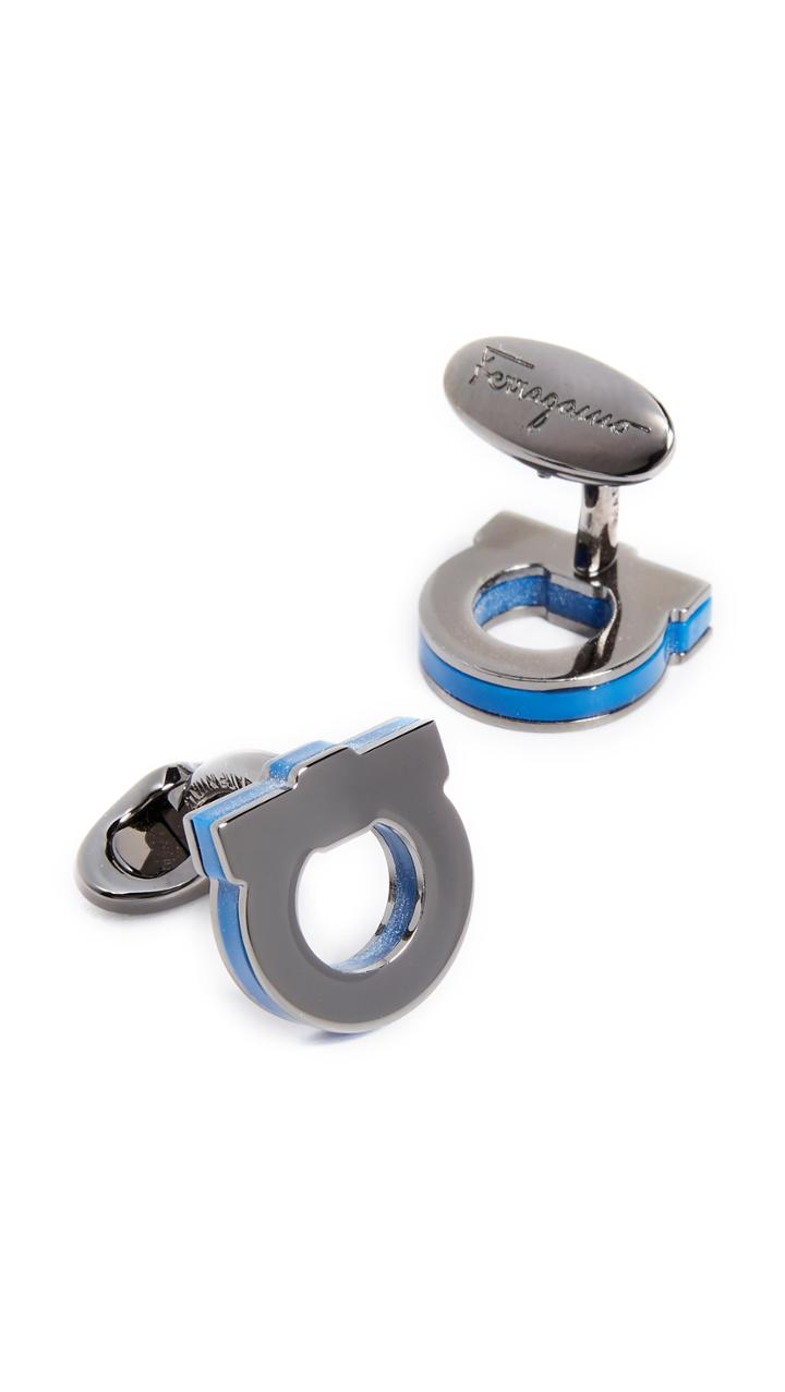 Salvatore Ferragamo Single Panini Gancio Cufflinks