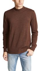 De Bonne Facture Mock Neck Pique Sweater