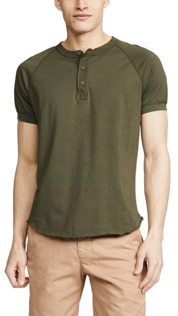 Save Khaki Supima Jersey Henley