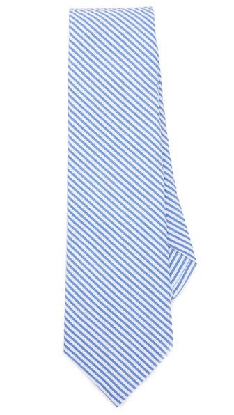 Thomas Mason Seersucker Stripe Tie