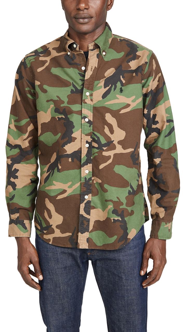 Polo Ralph Lauren Printed Oxford Button Down Shirt