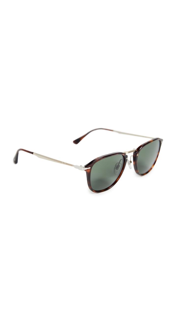 Persol Havana Round Sunglasses