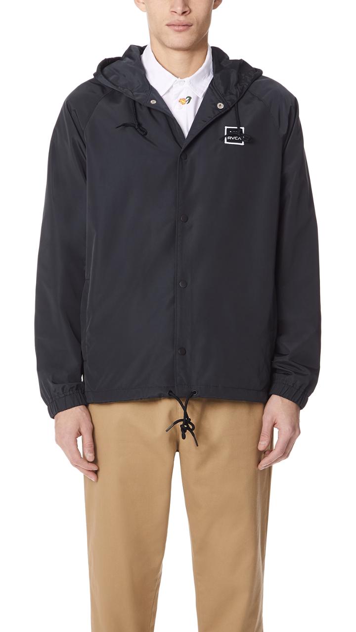 Rvca Va Hooded Coach Jacket