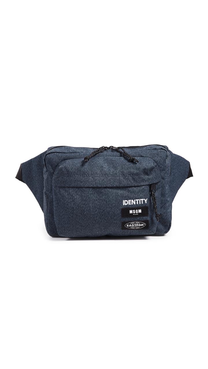 Msgm X Eastpak Denim Bum Bag