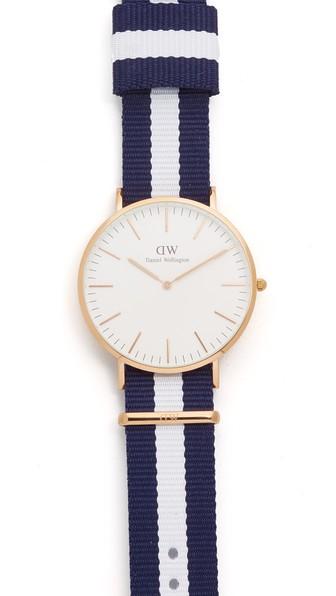 Daniel Wellington Glasgow 40mm Watch With Nato Strap