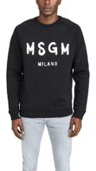 Msgm Msgm Milano Logo Crew Neck Sweatshirt