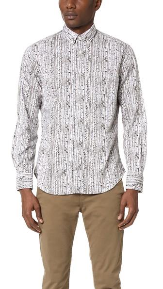 Gitman Vintage Birch Tree Print Shirt