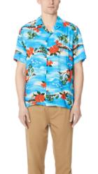 Gitman Vintage Short Sleeve Blue Aloha Shirt