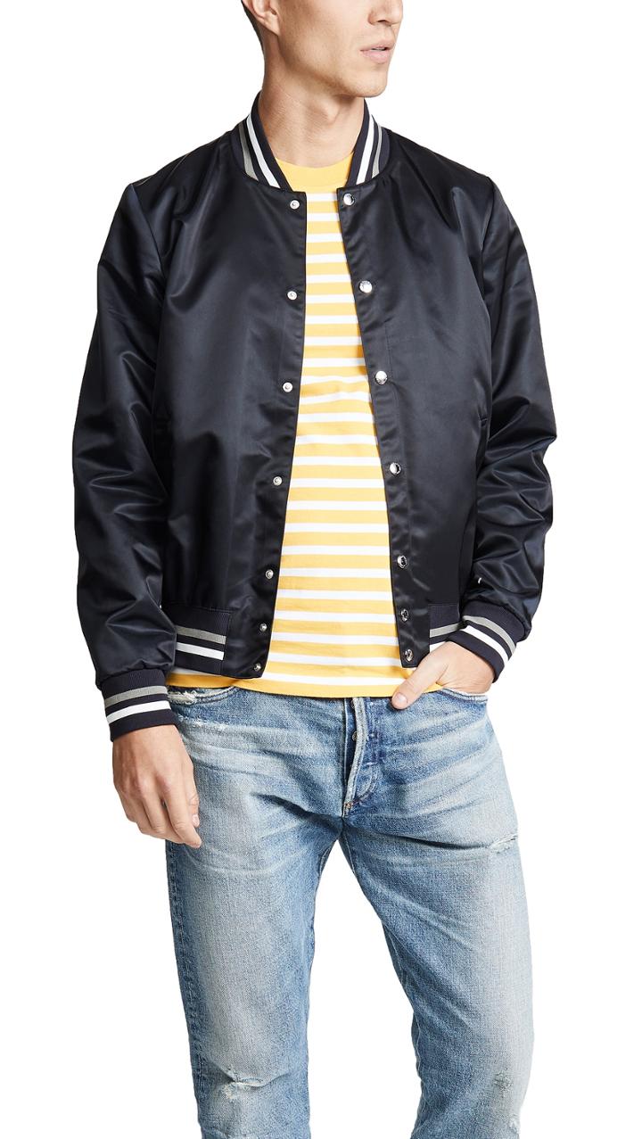 Maison Kitsune Satin Teddy Jacket