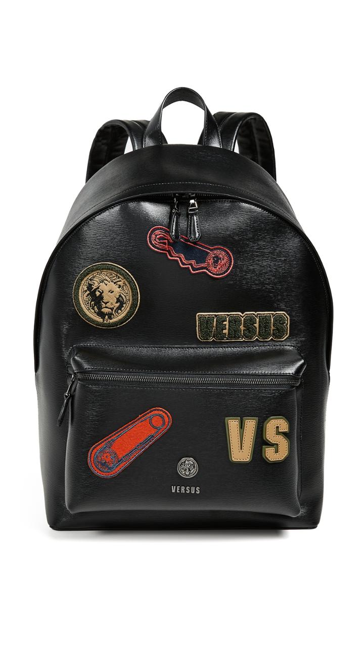 Versus Embellished Leather Backpack