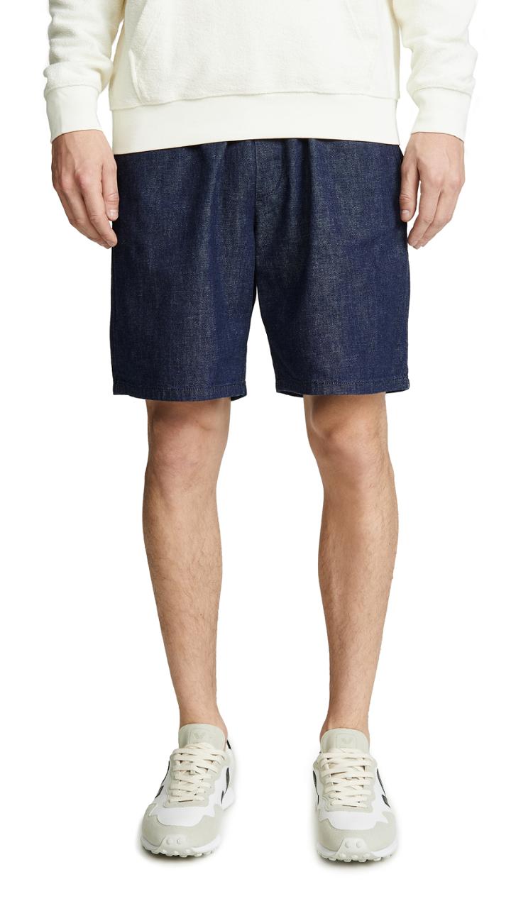 Maison Kitsune Denim Tim Elastic Shorts