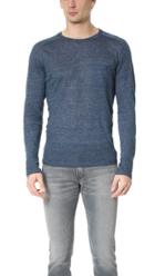 Todd Snyder Saddle Pocket Linen Crew Sweater