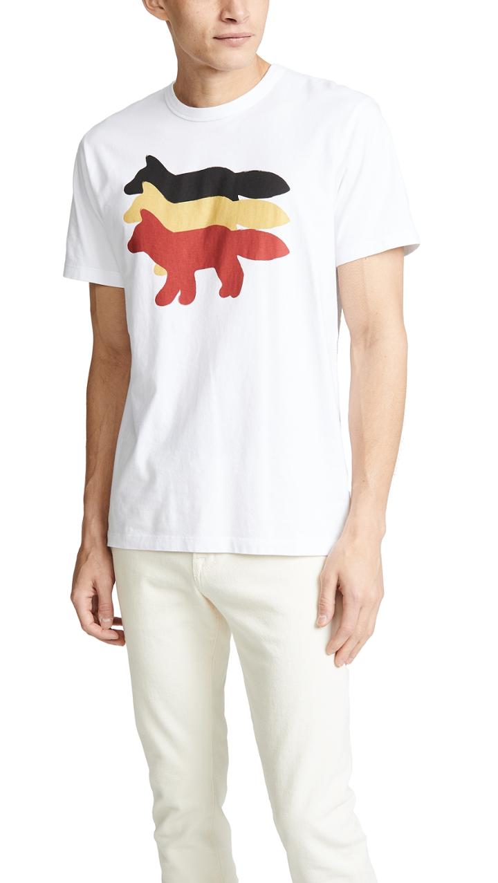 Maison Kitsune Triple Foxes Tee