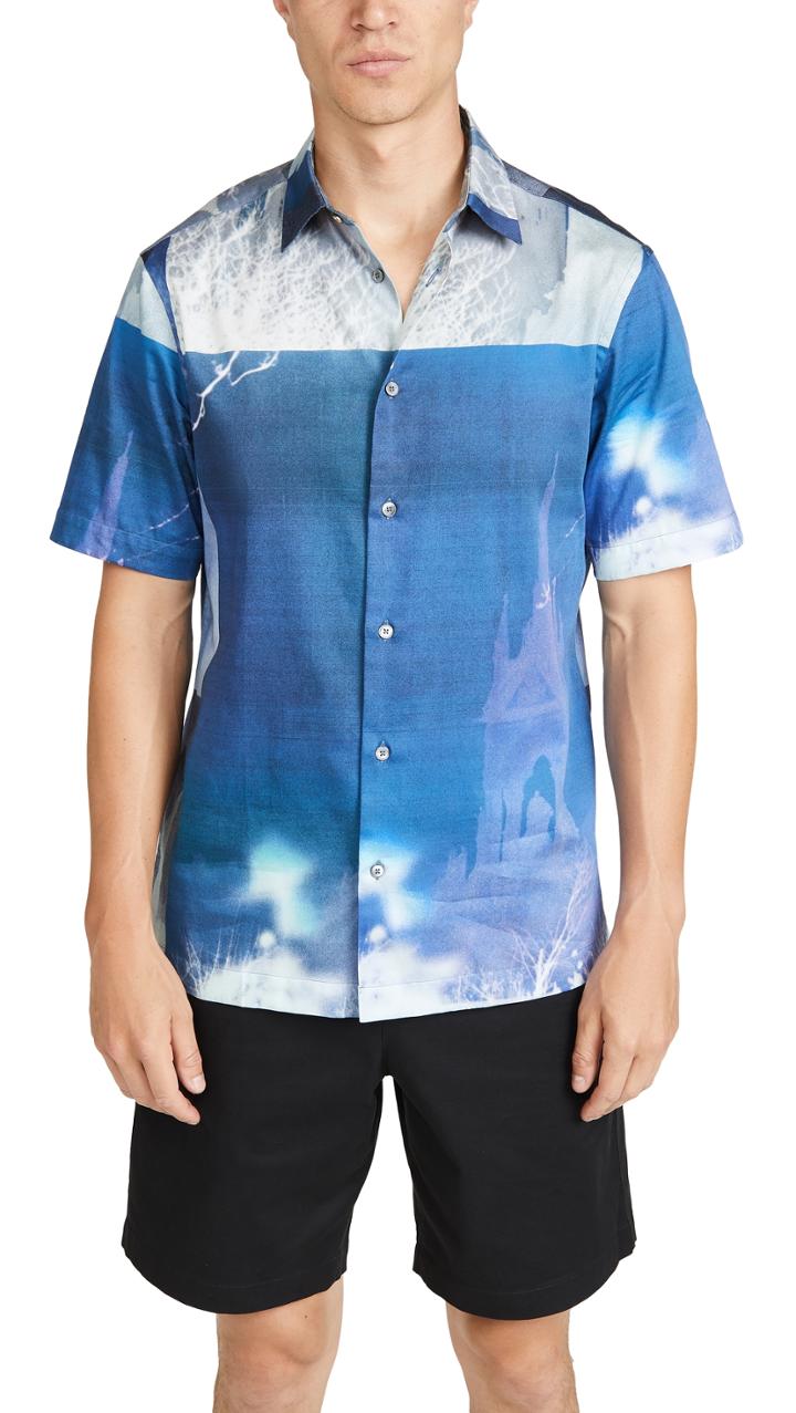 Paul Smith London Print Short Sleeve Shirt