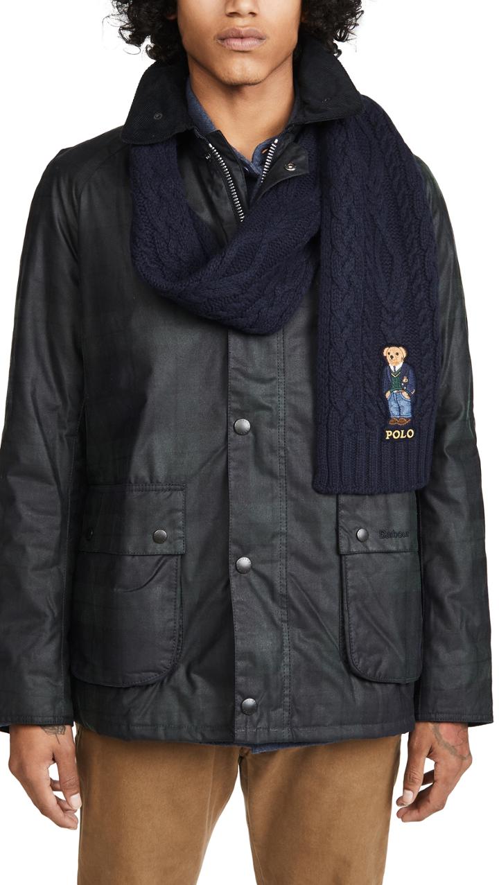 Polo Ralph Lauren Aran St Andrew Bear Scarf