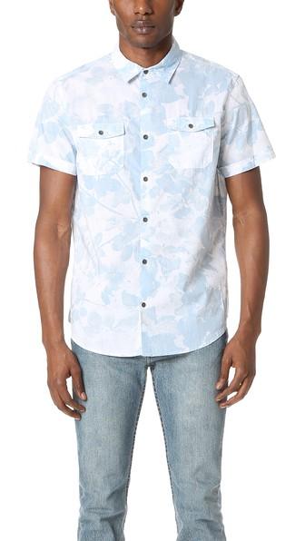 Calvin Klein Jeans Floral Shadow Print Short Sleeve Shirt