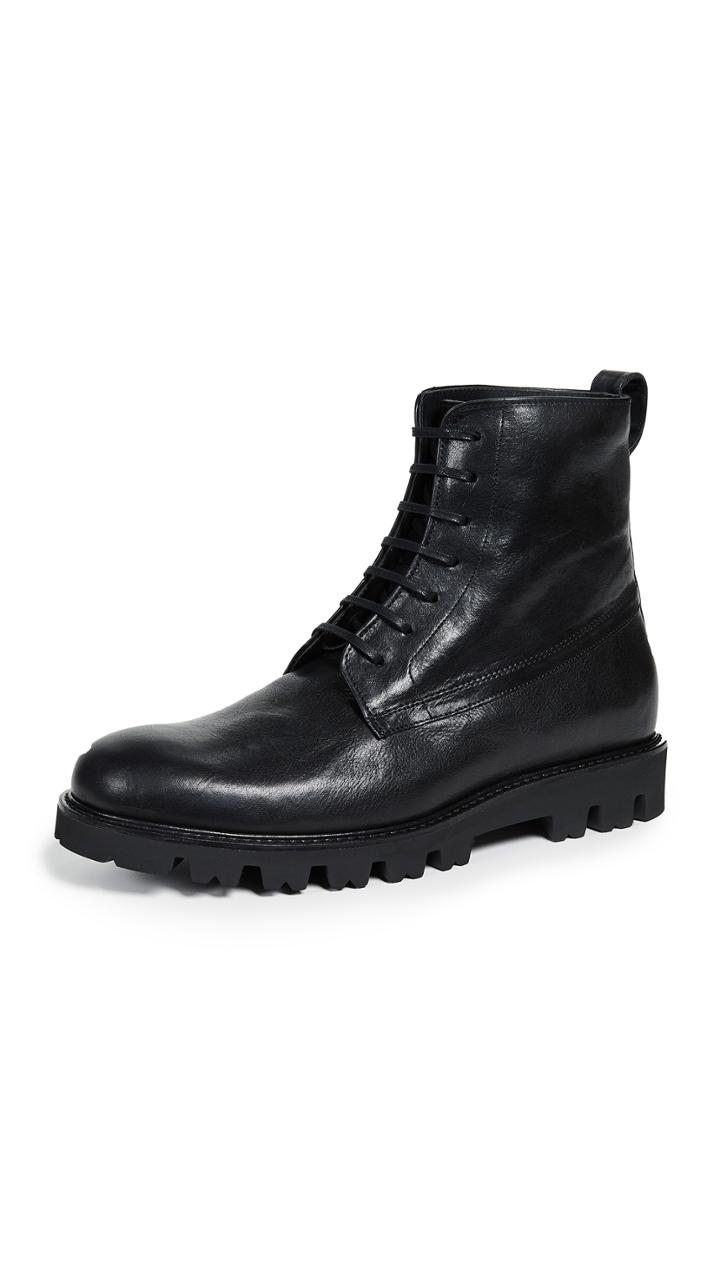 Vince Commander Lug Sole Lace Up Boots