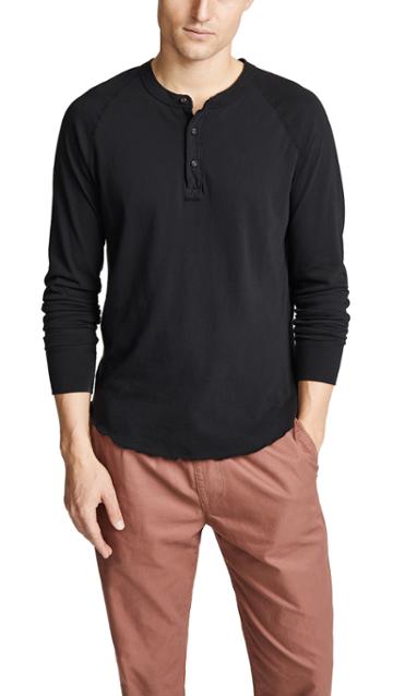Save Khaki Pima Jersey Henley