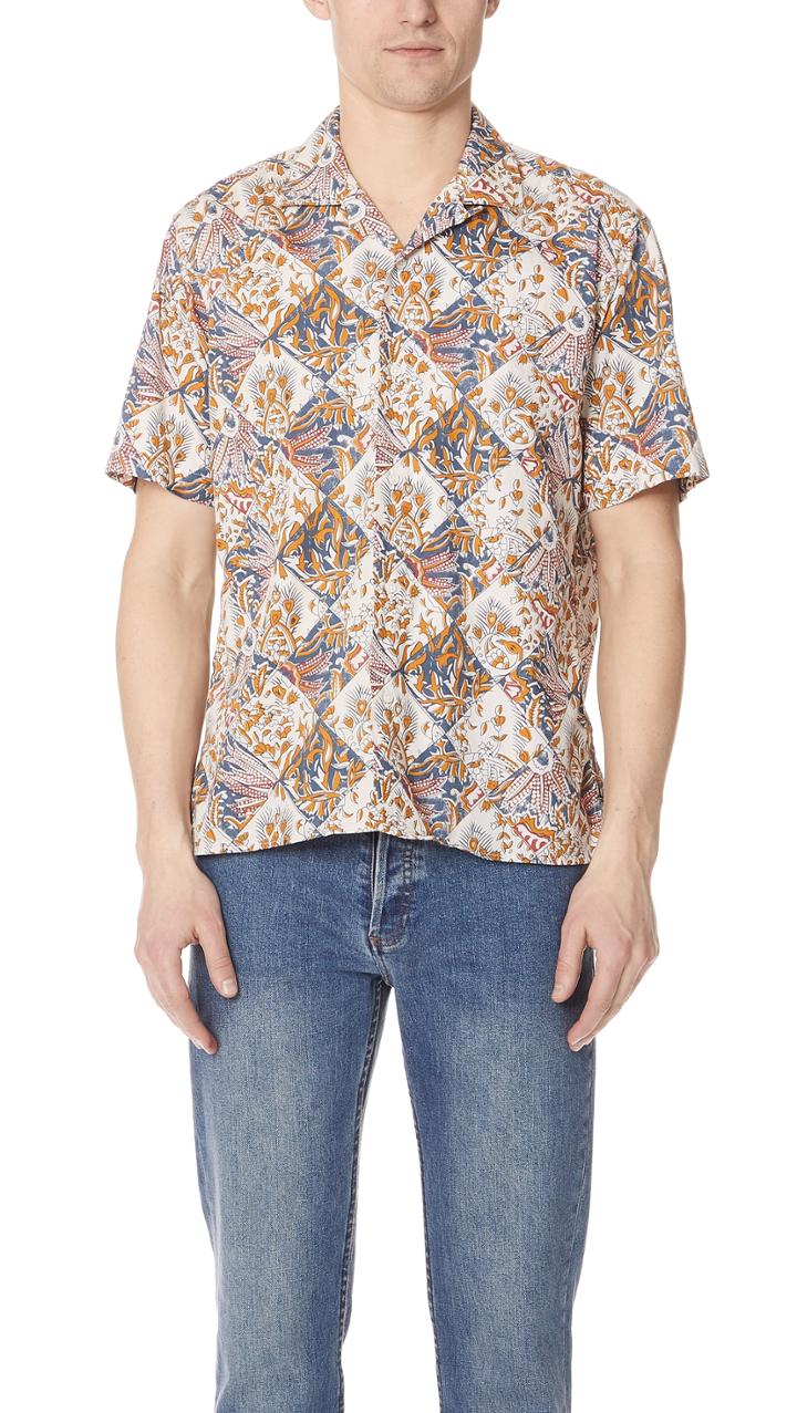 Gitman Vintage Short Sleeve Tile Batik Shirt