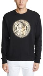 Versace Jeans Couture Gold Medallion Logo Sweatshirt