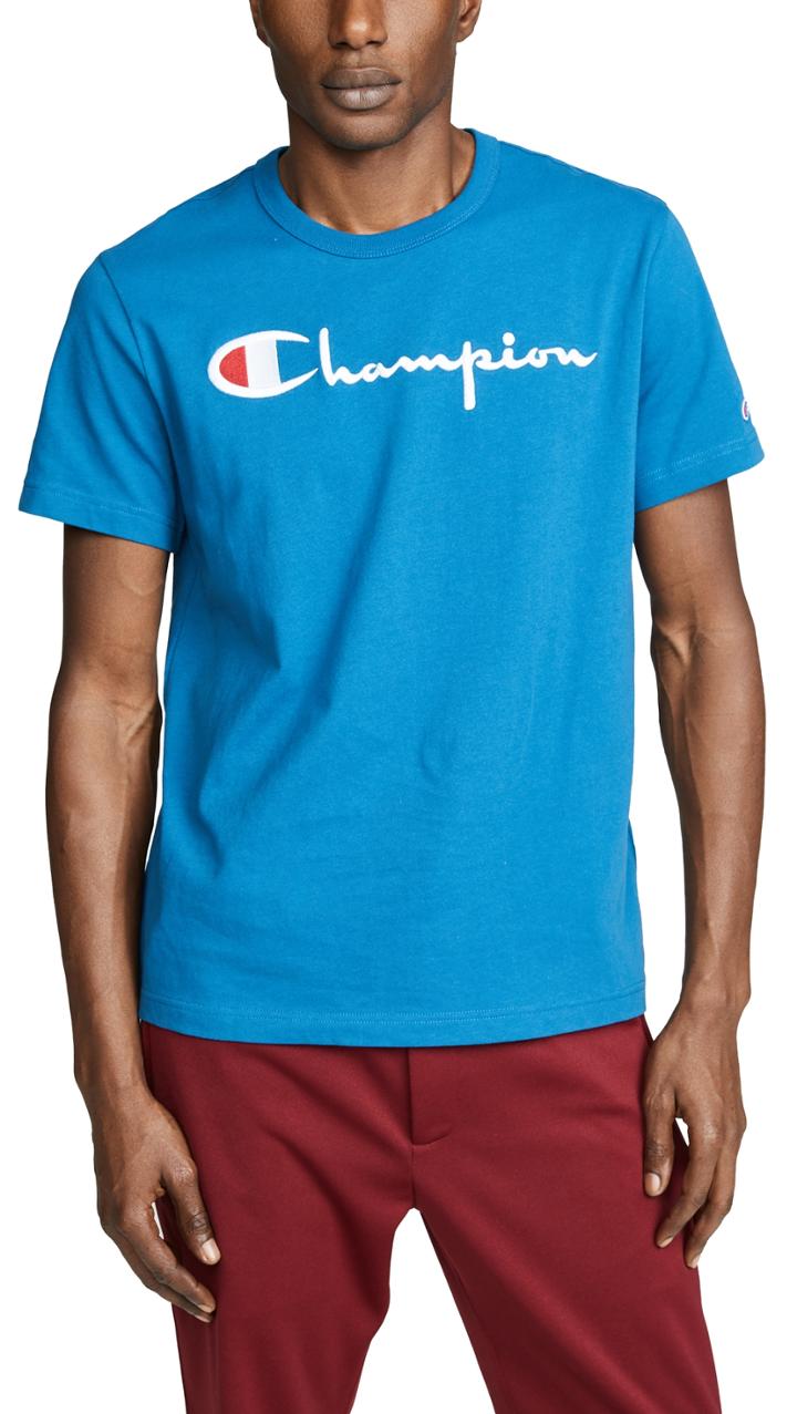 Champion Premium Reverse Weave Men S Short Sleeve Crew Tee