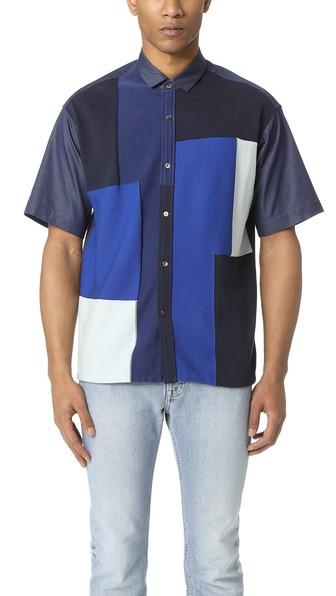 Tomorrowland Patchwork Short Sleeve Shirt