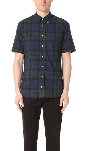 Gitman Vintage Short Sleeve Blackwatch Madras Shirt