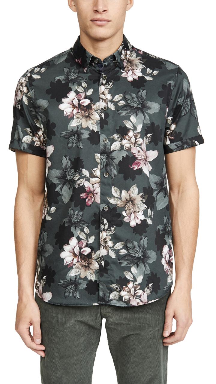 Ted Baker Verre Floral Short Sleeve Shirt