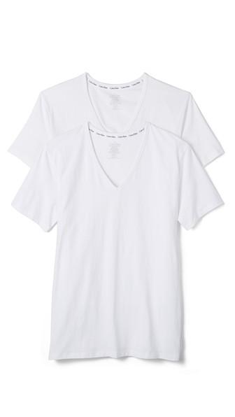 Calvin Klein Underwear Ck 2 Pack Modern Cotton Stretch V Neck Tee
