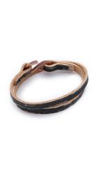 Cause And Effect Brushed Leather Wrap Bracelet