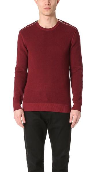 The Kooples Shoulder Zip Sweater