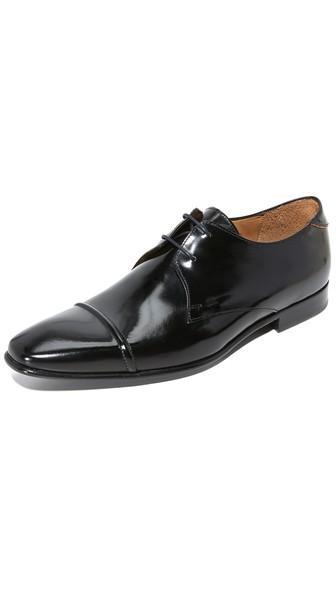 Ps By Paul Smith Robin High Shine Cap Toe Lace Up Shoes