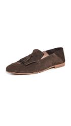 Salvatore Ferragamo Arizona Suede Collapsible Back Loafers