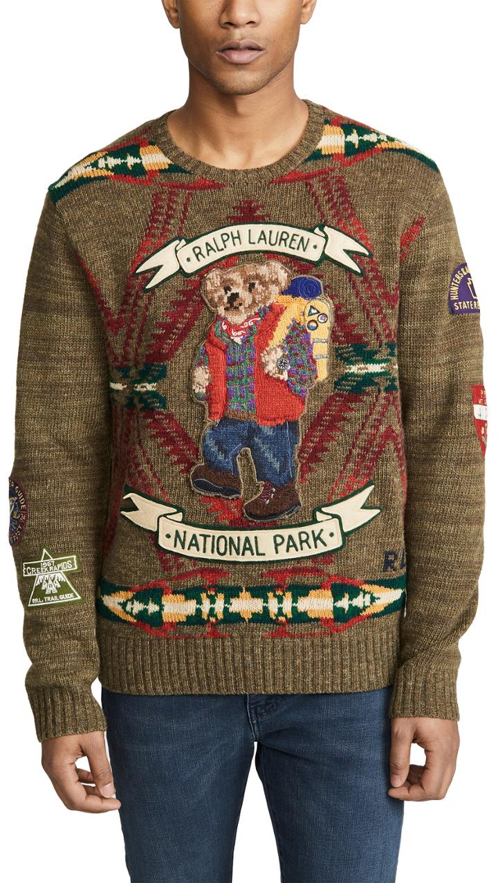 Polo Ralph Lauren Hiking Bear Wool Sweater