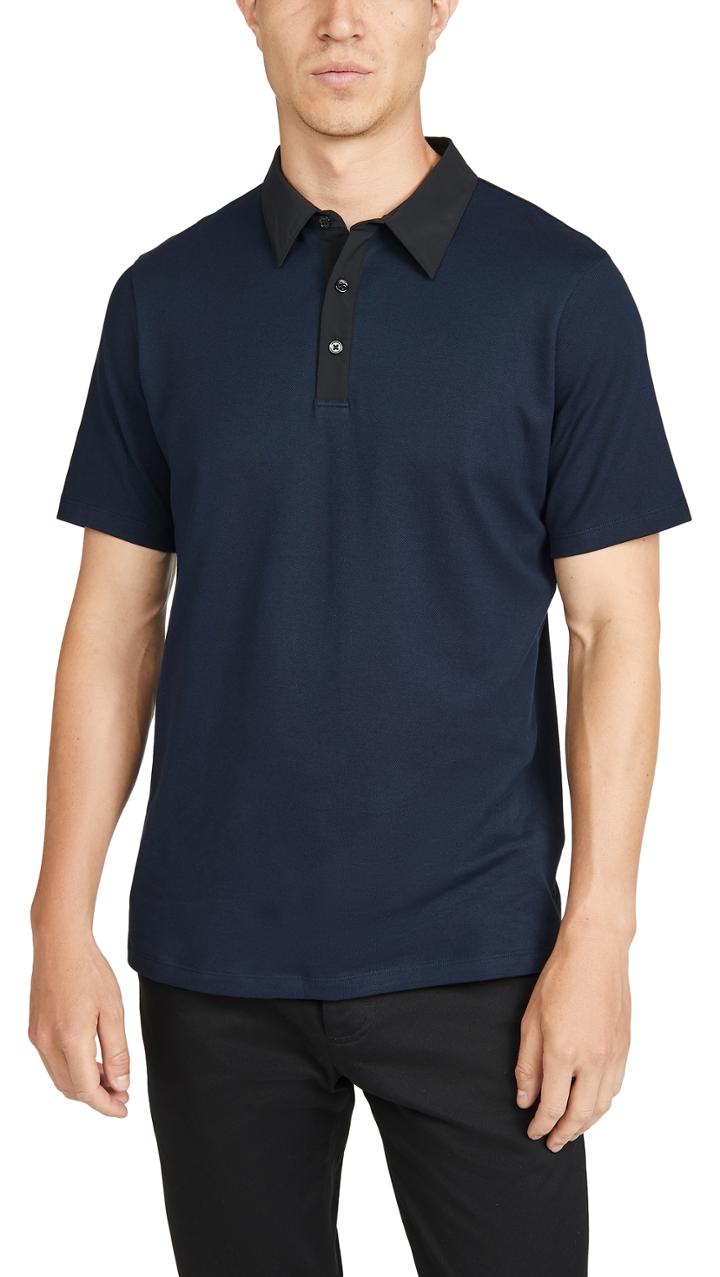 Theory Short Sleeve Tech Polo Shirt