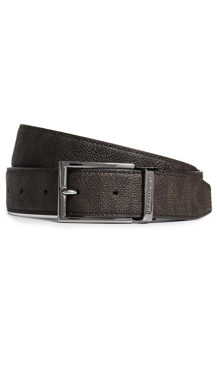 Michael Kors Belts Shadow Sig Pvc Reversible Sig Belt