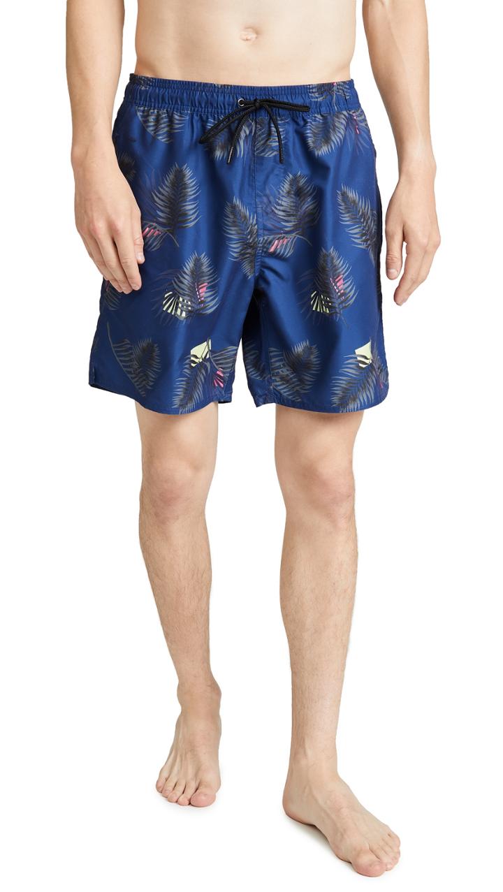 Saturdays Nyc Timothy Peak Palm Swim Shorts