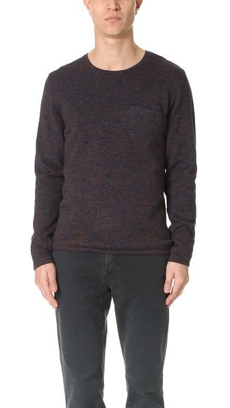 Billy Reid Lined Crew Sweater