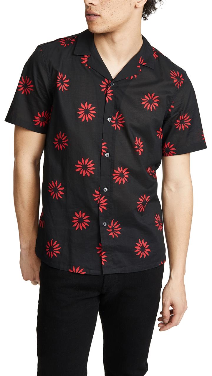 Club Monaco Pinwheel Print Shirt