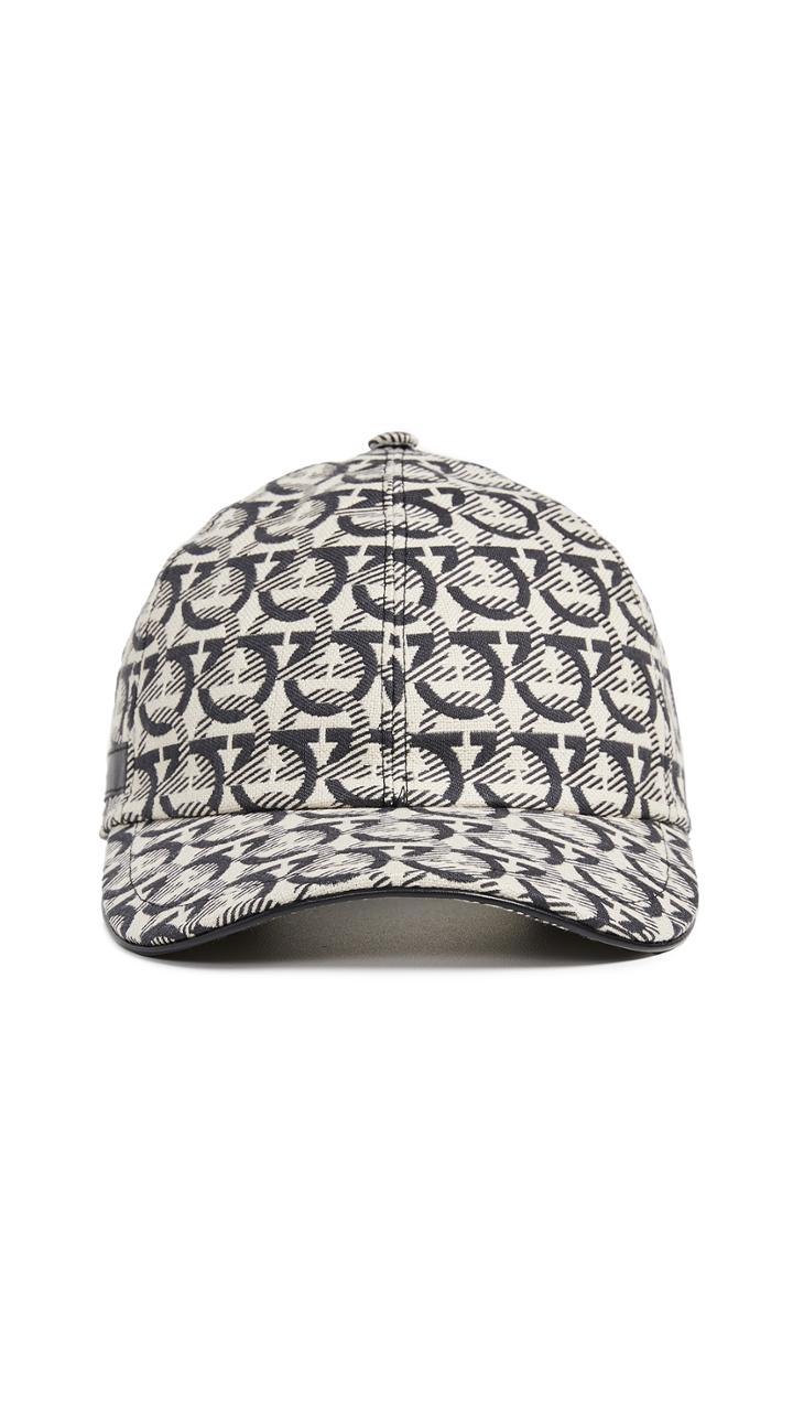 Salvatore Ferragamo Gancio Print Baseball Cap