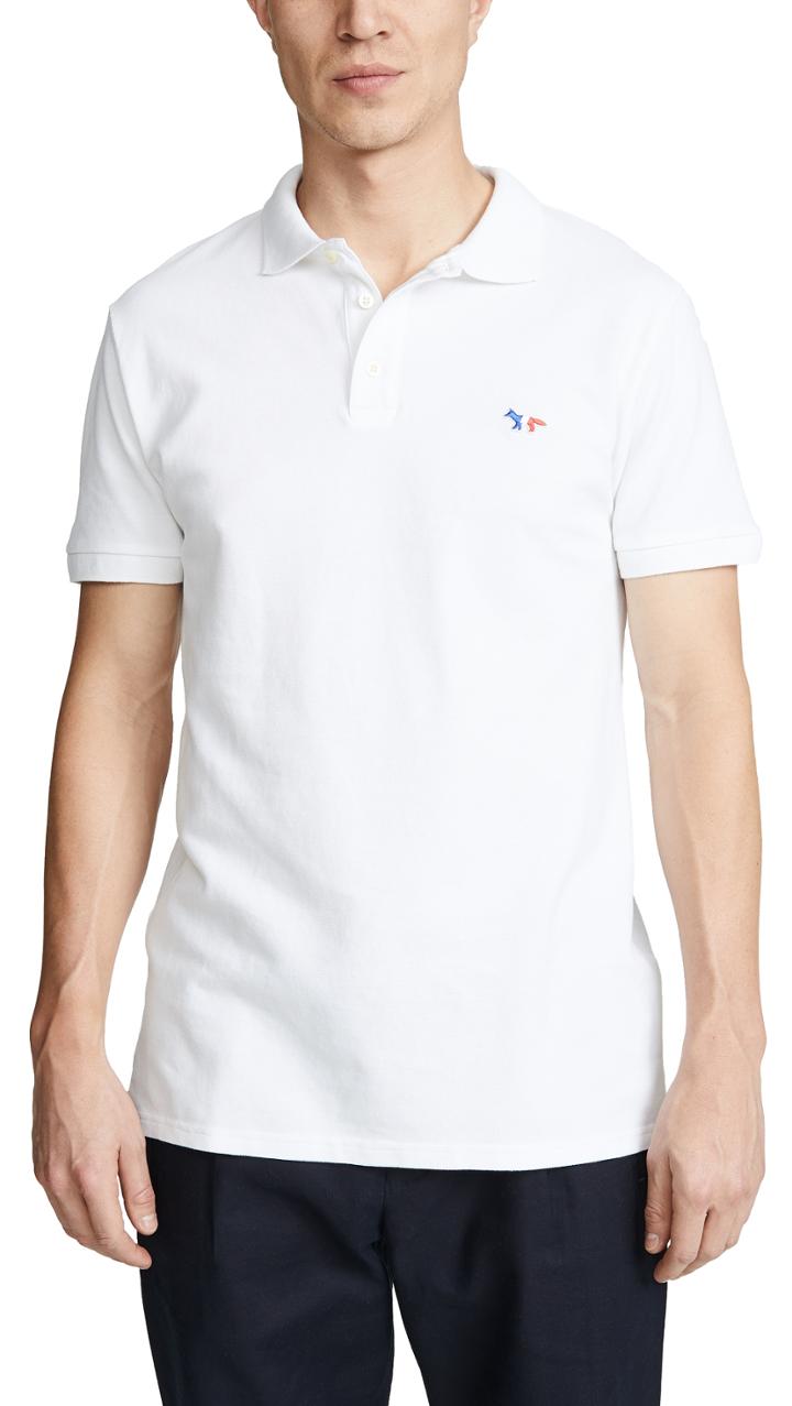 Maison Kitsune Tricolor Fox Patch Polo