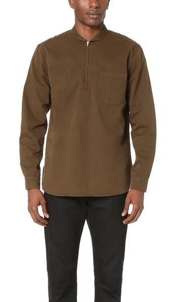 Our Legacy Twill Shawl Zip Shirt