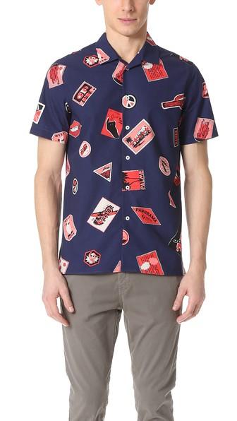 Ps By Paul Smith Short Sleeve Woven Shirt