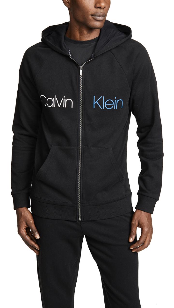 Calvin Klein Underwear Bold Accents Lounge Zip Hoodie