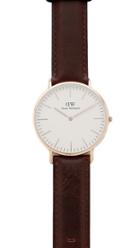 Daniel Wellington Bristol Watch With 40mm White Dial Leather Band